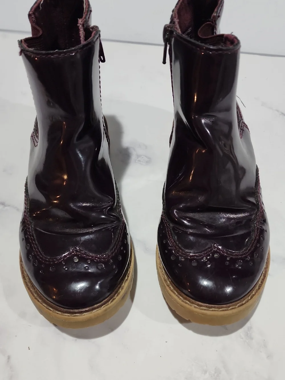 Zara Kids Dark Purple Burgundy Boots